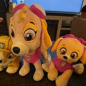 Nickelodeon Paw Patrol Plush Skye Girls Dog Large Cuddle Sky Pink Toy 16” 10”